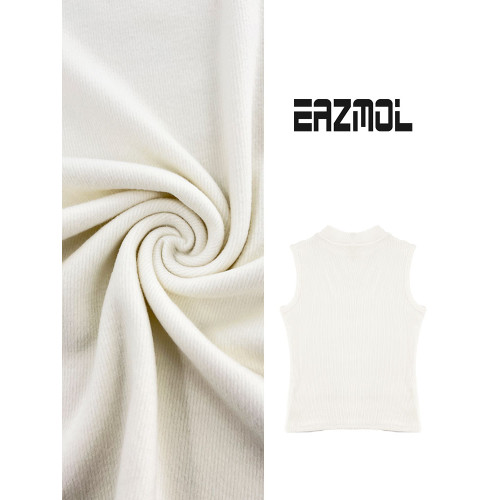 EAZMOL秋款吊帶背心女休閒內搭打底衫中圓領純色時尚百搭無袖上衣