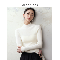 【羊毛打底王】WITTYFOX德國敭子紗120支18針無縫羊毛打底針織衫