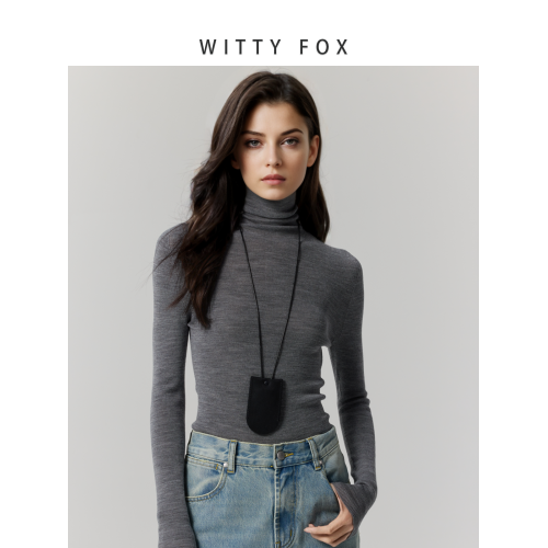 【羊毛打底王】WITTYFOX德國敭子紗120支18針無縫羊毛打底針織衫