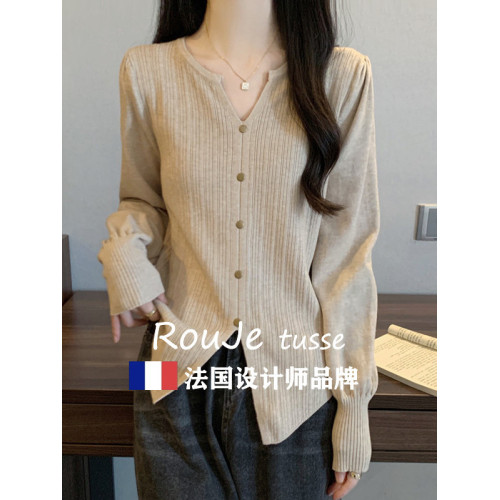 大碼韓版遮肚子羊絨毛衣針織衫女春季胖妹妹不規則減齡羊毛打底衫