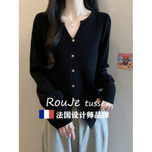 大碼韓版遮肚子羊絨毛衣針織衫女春季胖妹妹不規則減齡羊毛打底衫