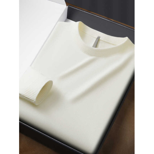 羅矇針織內搭圓領套頭毛衣男2025春秋寬松時尚百搭打底衫上衣