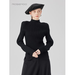 容子木ROSEMOO24年秋季新款波浪袖打底衫RCL3TW447D