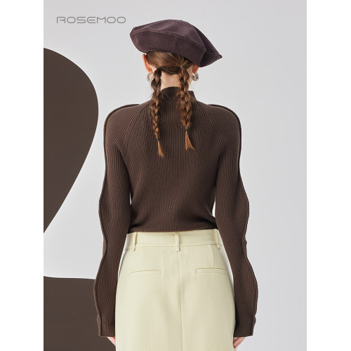 容子木ROSEMOO24年秋季新款波浪袖打底衫RCL3TW447D