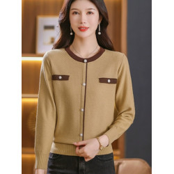 羊毛針織打底衫女春秋裝2025新款內搭小香風洋氣上衣薄款毛衣爆款