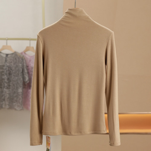 【杭*顛】美雅碧面料~澳洲美麗諾羊毛蛋白精華堆堆領打底衫828