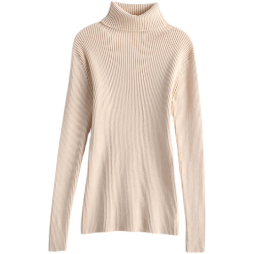 純棉線針織衫高領打底衫女秋冬加厚內搭修身緊身顯瘦保暖毛衣長袖