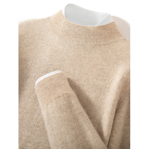 新款羊絨衫男士秋冬季新款半高領加厚針織衫毛衣高級羊毛衫打底衫