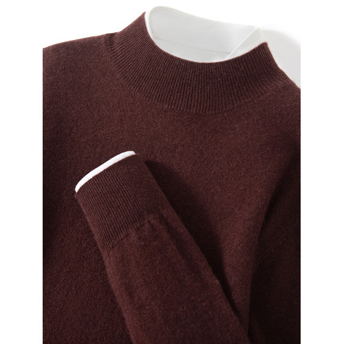 新款羊絨衫男士秋冬季新款半高領加厚針織衫毛衣高級羊毛衫打底衫