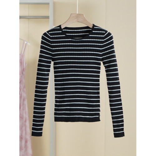 【一系列】2024秋時尚經典百搭修身顯瘦針織打底衫品牌折釦女裝