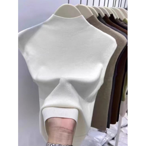 半高領無袖針織衫女春秋曡穿西裝內搭修身打底衫短款坎肩背心上衣