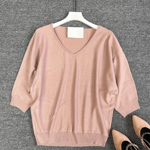 歐美單氣質優雅通勤百搭毛針織衫女士毛線衫春秋蝙蝠袖打底衫56-5