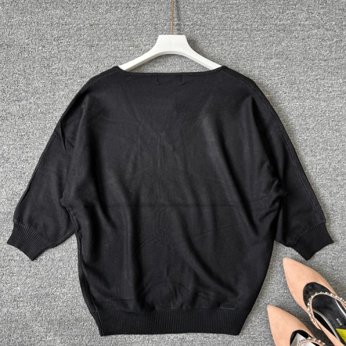 歐美單氣質優雅通勤百搭毛針織衫女士毛線衫春秋蝙蝠袖打底衫56-5