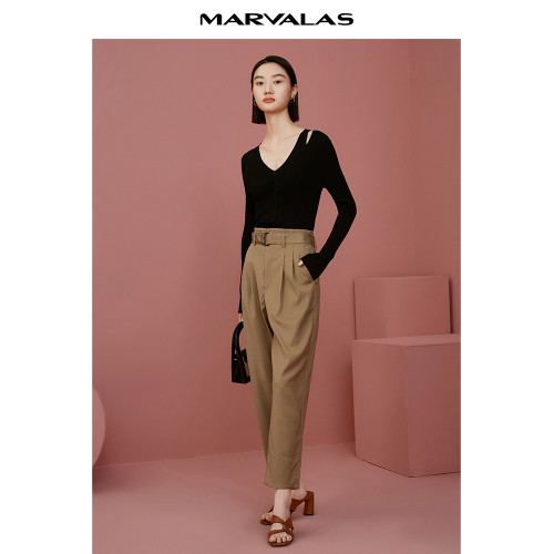 曼德詩假兩件開衫2025春秋新款時尚針織衫時髦拼接吊帶氣質打底衫