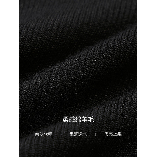 La Koradior拉珂蒂時尚新款法式針織氣質小衫娃娃領長袖打底衫女