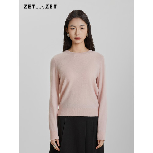 ZETdesZET 秋冬季時尚百搭寬松保暖長袖顯瘦羊毛衫內搭針織打底衫