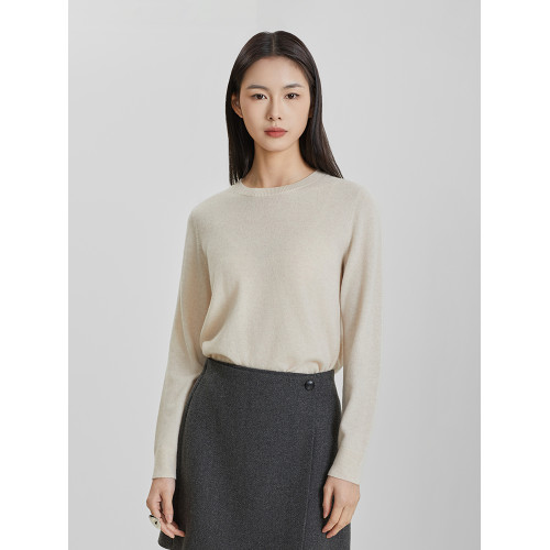 ZETdesZET 秋冬季時尚百搭寬松保暖長袖顯瘦羊毛衫內搭針織打底衫