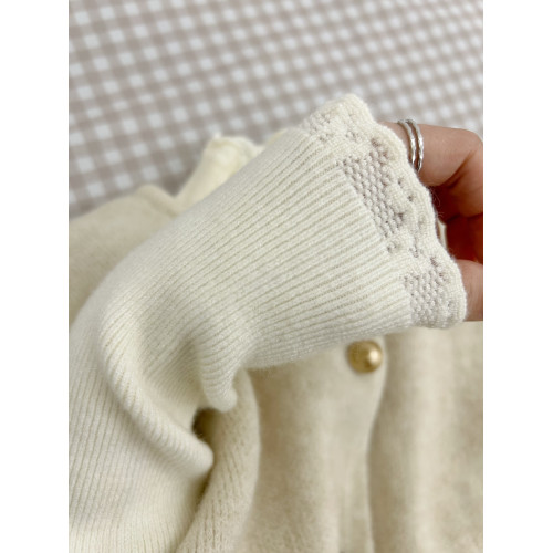 半高領木耳邊針織長袖打底衫女秋冬款設計感時尚洋氣內搭加厚上衣