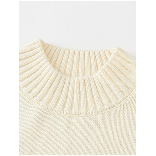 純棉針織衫半高領毛衣打底衫女全棉長袖中領線衣2025冬季100%全棉