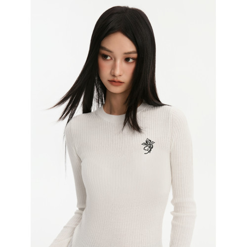 STK SmallTownKid 基礎修身彈力針織打底衫羊毛衫修身性感長袖TEE