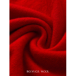 博依格2025早春新品100%羊毛衫女半高領套頭毛衣寬松針織打底衫