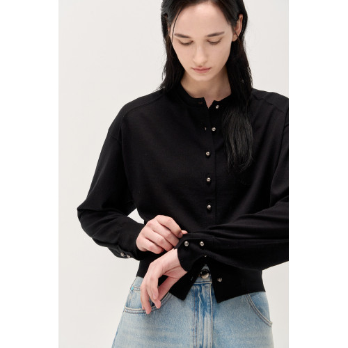 TIM*25春款韓國圓領針織開衫韓單針織衫開衫薄外套收腰針織打底衫