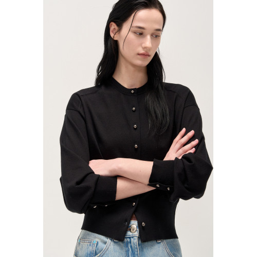 TIM*25春款韓國圓領針織開衫韓單針織衫開衫薄外套收腰針織打底衫