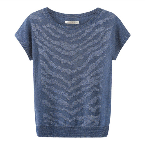 L'ORFEO/奧菲歐圓領落肩袖針織衫修身顯瘦女士上衣打底衫