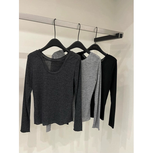 about moon2025春季露背打底衫波點時尚獨特針織衫修身顯瘦60804