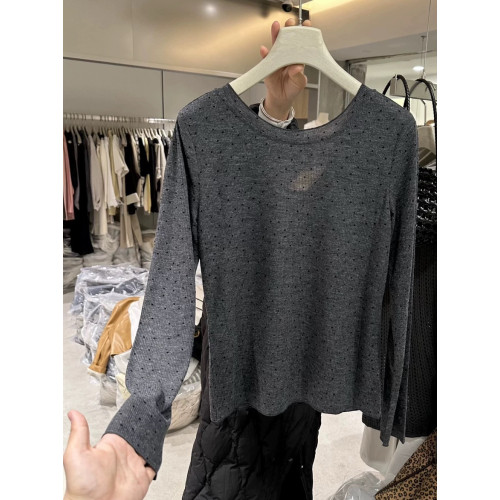 about moon2025春季露背打底衫波點時尚獨特針織衫修身顯瘦60804