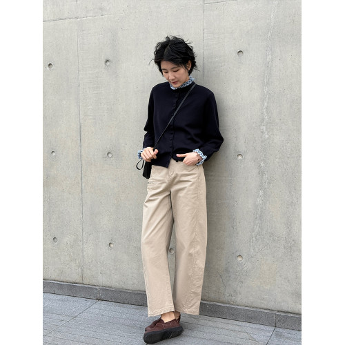 浪清 立領木耳邊打底衫撞色拼接上衣羊毛衫薄款針織衫女2025新款