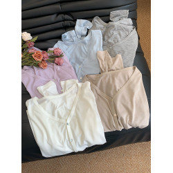 薄款天絲柔軟透氣防曬衣針織開衫女 夏季外搭長袖寬松垂感打底衫