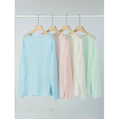 「和紙紗 」2025年新款慵懶風罩衫女小個子防曬寬松鏤空打底衫