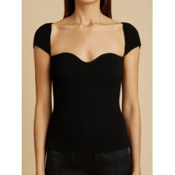 nothing written針織上衣女25春款法式低領修身設計感小衆打底衫