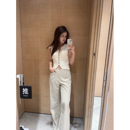 YKY IR020女裝25夏新款針織背心無袖上衣純色絞花肌理春日打底衫