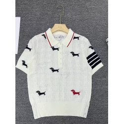 2025新款小狗提花內搭春夏季外穿修身打底衫冰絲鏤空透氣毛針織衫