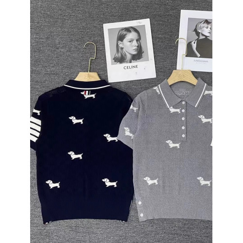 2025新款小狗提花內搭春夏季外穿修身打底衫冰絲鏤空透氣毛針織衫