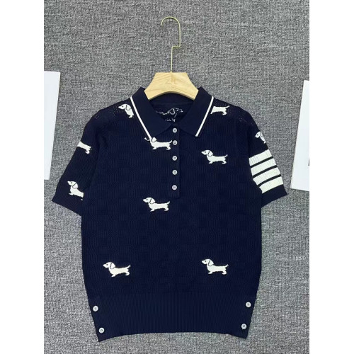 2025新款小狗提花內搭春夏季外穿修身打底衫冰絲鏤空透氣毛針織衫