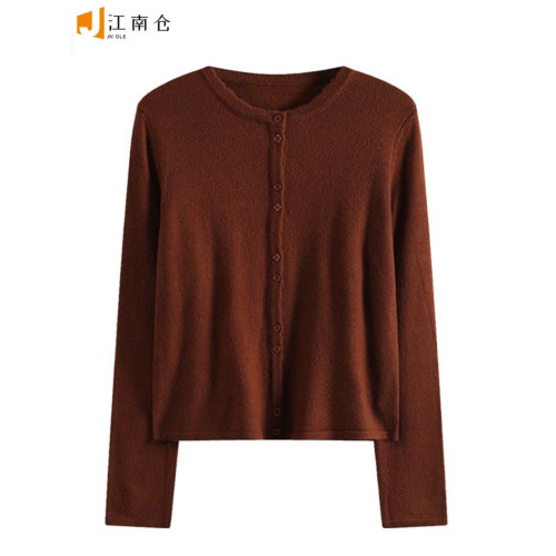 江南倉||品牌折釦羊毛衫女開衫內搭毛衣秋冬款針織軟糯保暖打底衫