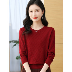 2025春秋新款女士羊絨衫時尚寬松短款套頭羊毛針織衫薄打底衫上衣