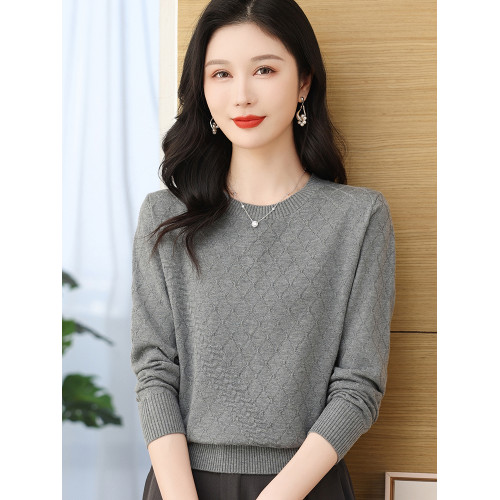 2025春秋新款女士羊絨衫時尚寬松短款套頭羊毛針織衫薄打底衫上衣