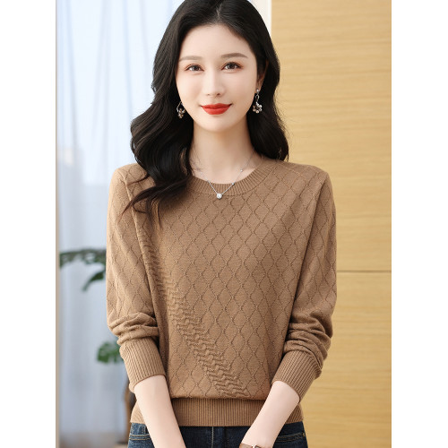 2025春秋新款女士羊絨衫時尚寬松短款套頭羊毛針織衫薄打底衫上衣