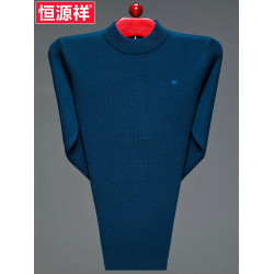 冬季恒源祥羊絨衫100%純山羊絨男半高領羊毛衫加厚中年毛衣打底衫