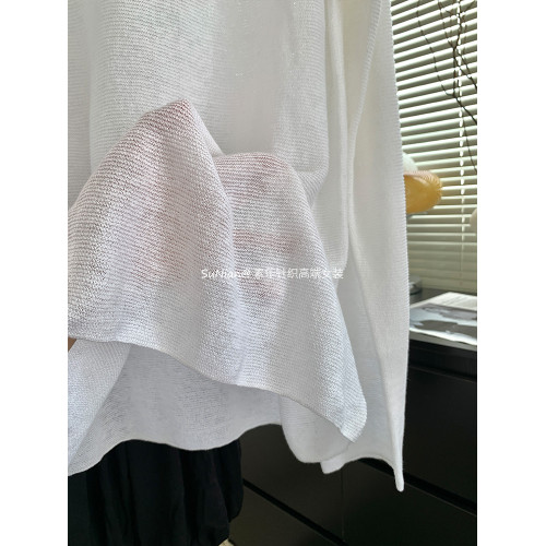 2025早春新款女裝時尚圓領長袖針織衫女寬松顯瘦百搭打底衫上衣