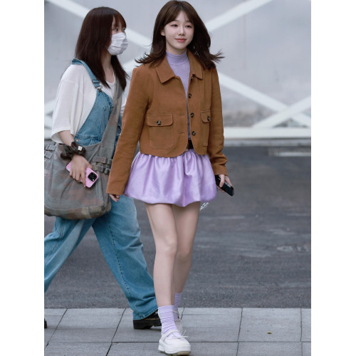 縱享絲滑 四季款ji致膚感紫色立領彈力針織打底衫