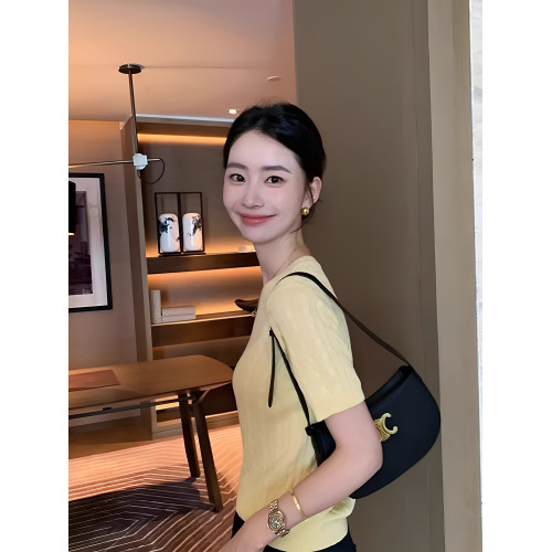 巴巴蟻法式冰絲針織衫女2025夏季新款圓領短袖上衣修身顯瘦打底衫