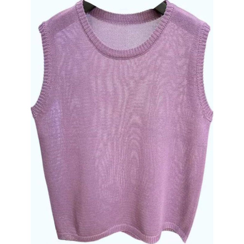 薄款100%天絲萊賽爾圓領針織背心女簡約高級感軟糯遮副乳打底衫