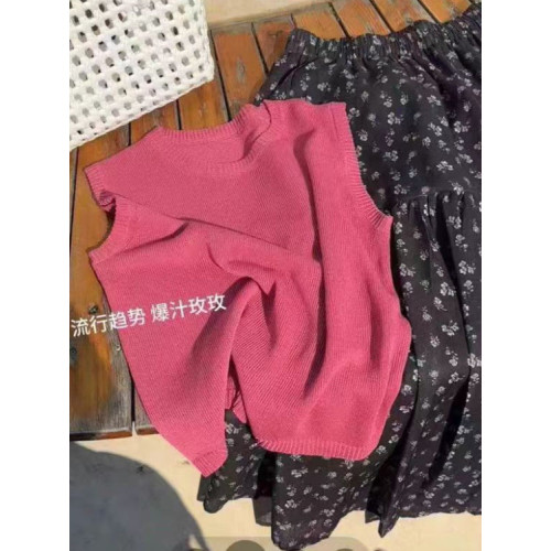 薄款100%天絲萊賽爾圓領針織背心女簡約高級感軟糯遮副乳打底衫