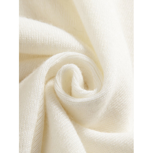 溫爾家 可機洗美麗諾細羊毛中袖女秋季半高領修身五分袖打底衫