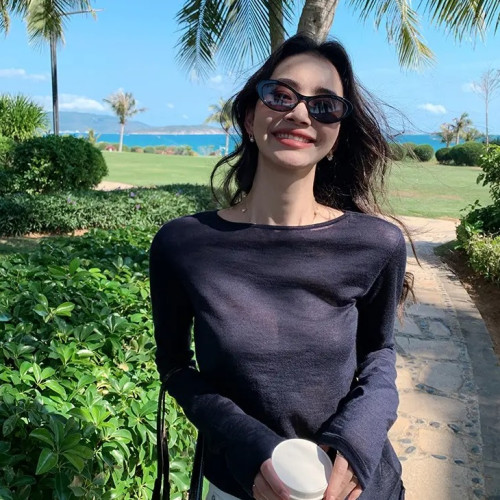 7COLOURS~Bi入！2025早春0感針織羊毛打底衫春季簡約穿搭上衣